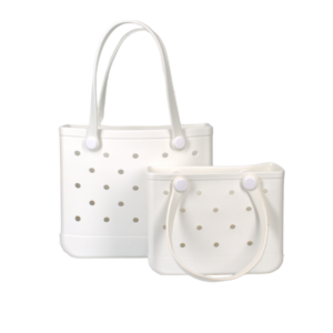 1686+1687 WT Structured Rubber Tote Beach Bag Set (2 N 1)