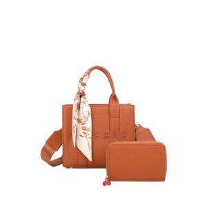 PU-26111-T2 BR Mini Fashion Tote Bag(2 N 1)