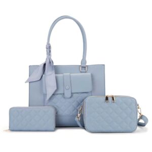 L1898 DM Quilted Pattern Fashion Handbag(3 N 1)