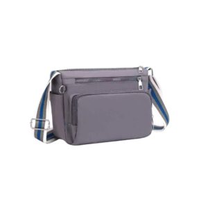 635 GY Nylon Multi-Pocket Crossbody Bag
