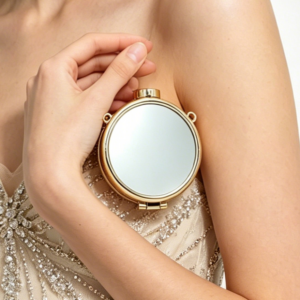 LAM7 GD Mirror Surface Round Evening Clutch