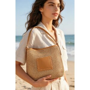 T3705 TN Fashion Straw Tote Bag(2 in 1)