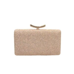 LA2026018 KH Woven Hard-Shell Evening Clutch
