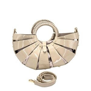 LA2348 KH Pleated Shell Handbag