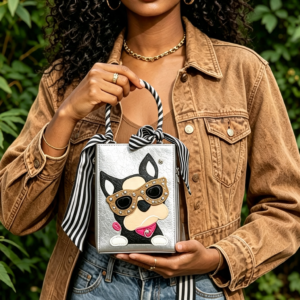 LA3236 SL Box-Shaped Handbag Featuring A Cute Cartoon Puppy Design