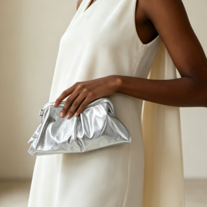 LA8311 SL Chain Strap Accented Clutch Bag