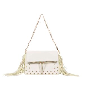 221 BG Round Stud Fringe Fashion HandBag