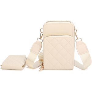 XNR-Q484 BG Quilted Phone Crossbody Set(2 N 1)