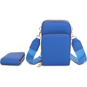 PU-Q484 BL Litchi Grain Phone Crossbody Set(2 N 1)