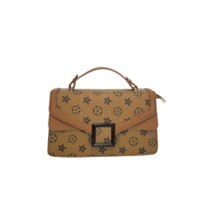 627 BR Monogram Print Flap Crossbody HandBag