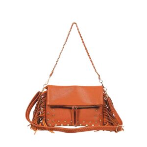 221 CA Round Stud Fringe Fashion HandBag