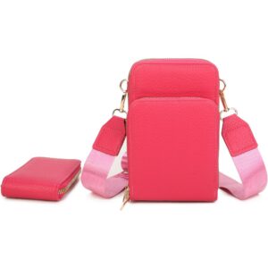 PU-Q484 FU Litchi Grain Phone Crossbody Set(2 N 1)