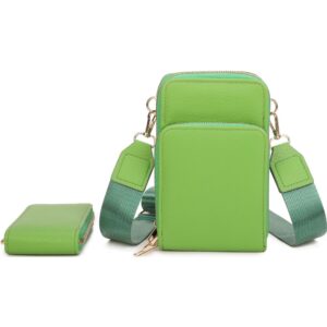 PU-Q484 GN Litchi Grain Phone Crossbody Set(2 N 1)