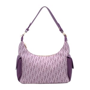5159 PP Monogram Print Hobo Shoulder Fashion Handbag