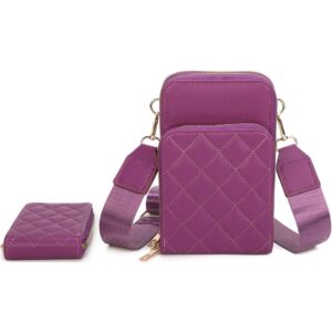 XNR-Q484 PP Quilted Phone Crossbody Set(2 N 1)