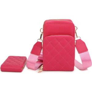 XNR-Q484 PTY Quilted Phone Crossbody Set(2 N 1)