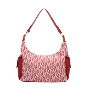 5159 RD Monogram Print Hobo Shoulder Fashion Handbag