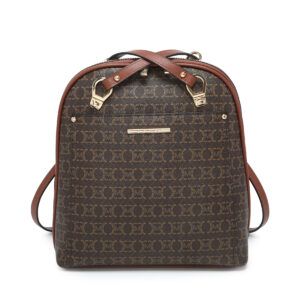 XL-M-1048 BR Signature Print Fashion Backpack