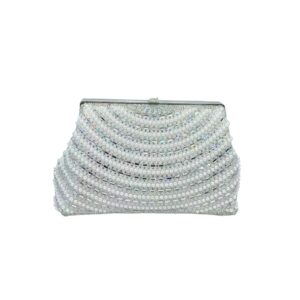 LAY086 SL Pearl-Studded Clutch Bag