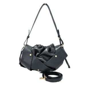 2601 BK Ruched Origami Fashion Bag