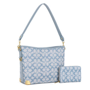 MS-5381A BL/BL FASHION HANDBAG SET (2 N 1)
