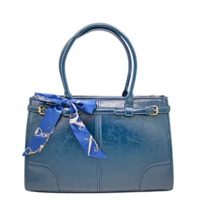 T3596 NV Twilly Scarf Accented Fashion Tote Bag