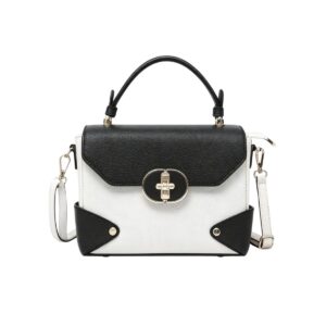 F2462 WT/BK Crossbody-Satchel Bag