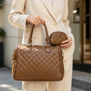 2058 KH Quilted Fashion Handbag(2 N 1)