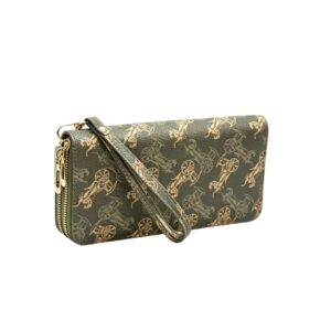 025 GN Double Zip Retro Print Wallet