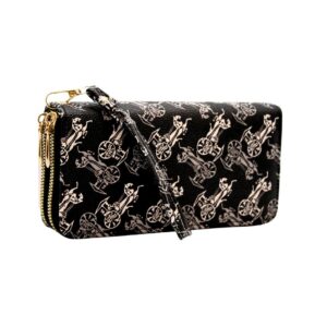 025 BK Double Zip Retro Print Wallet