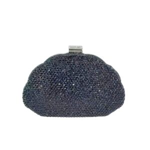 6520 BK Cloud Rhinestone Evening Clutch