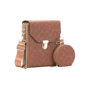 643 BR Multi Pocket Phone Purse With Detachable Coin Bag