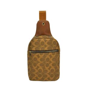 634 BR Vintage Pattern Chest Sling Crossbody Bag