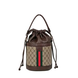 223A CF Vintage Stripe Drawstring Bucket Bag