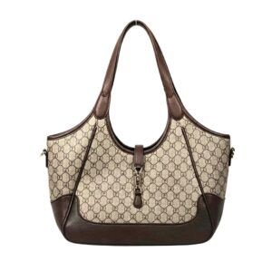 5272 CF Retro Textured Leather Trim Daily Handbag