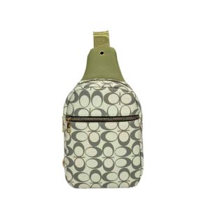 634 GN Vintage Pattern Chest Sling Crossbody Bag