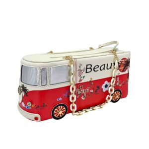 9875 RD Bus Novelty Chain Fashion Bag