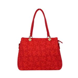 5273 RD Floral Embossed Large Tote Shoulder Bag