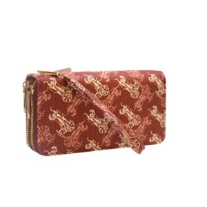 025 RD Double Zip Retro Print Wallet