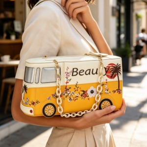 9875 YL Bus Novelty Chain Fashion Bag