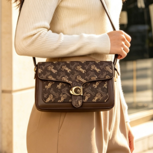 606A CF Retro Horse & Carriage Flap Fashion HandBag