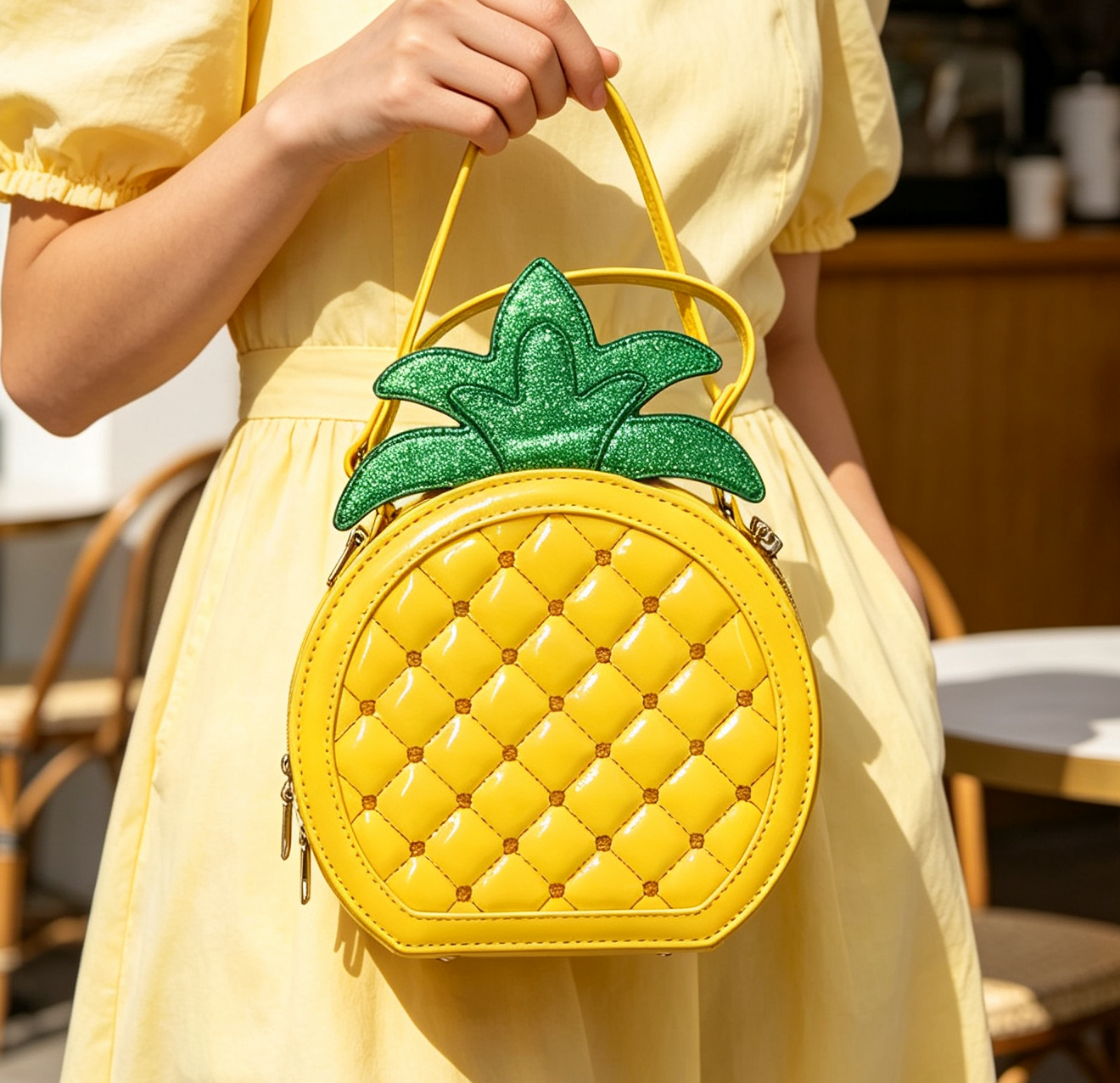 6921 Pineapple Novelty Mini Handbag