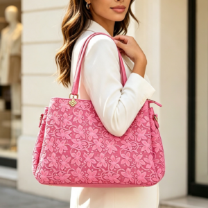 5273 RS Floral Embossed Large Tote Shoulder Bag
