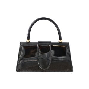 26015 BK Patent Mini Handbag