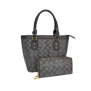 2032E BK Elegant Everyday Tote Matching Wallet Kit