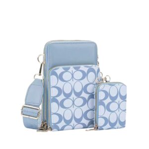 636 BL Printed Phone Crossbody Bag(2 N 1)