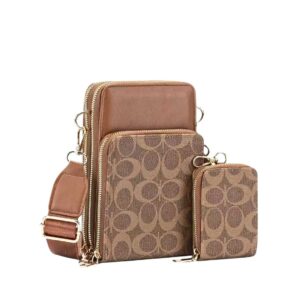 636 BR Printed Phone Crossbody Bag(2 N 1)