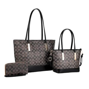 ZW-31960 CF/BK Vintage Pattern Shoulder Bag 3N 1 Set