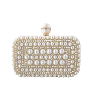 32074 BG Pearl Beaded Evening Clutch