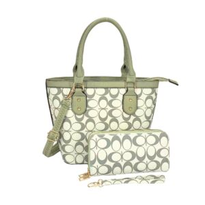 2032E GN Elegant Everyday Tote Matching Wallet Kit